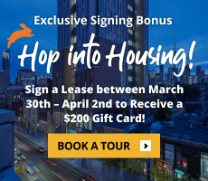 Sign a lease between March 30th to April 2nd to receive a $200 gift card!