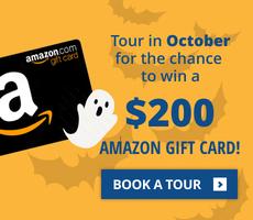 Tour in October for the chance to win a $200 Amazon gift card.