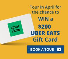 Tour in April for a Chance to Win a $200 Uber Eats Gift Card